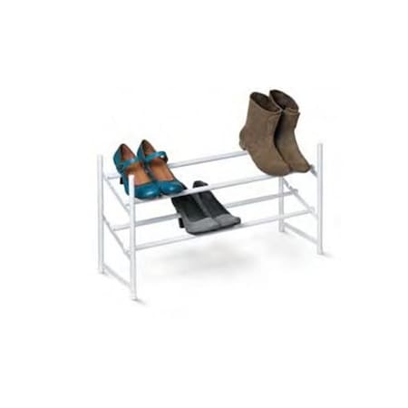 Honey-Can-Do Honey-Can-Do SHO-01167 2-Tier Expandable  Shoe Rack - White SHO-01167